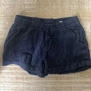 Old navy blue shorts.